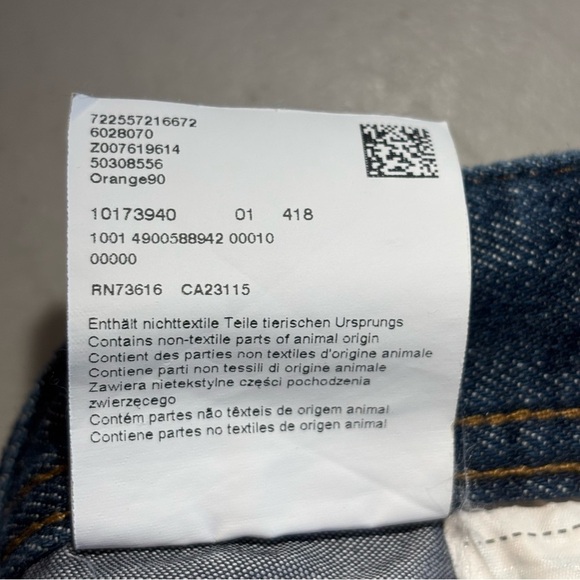 BOSS ORANGE Men's Dark Blue BUTTON FLY Jeans Size 32/30 - Picture 11 of 12